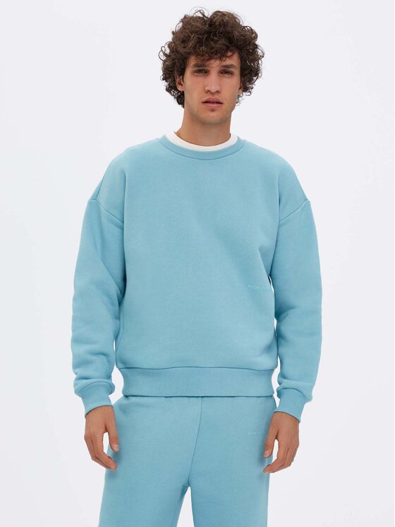Americanos Americanos Džemperis Unisex Portland Crewneck Mėlyna Relaxed Fit