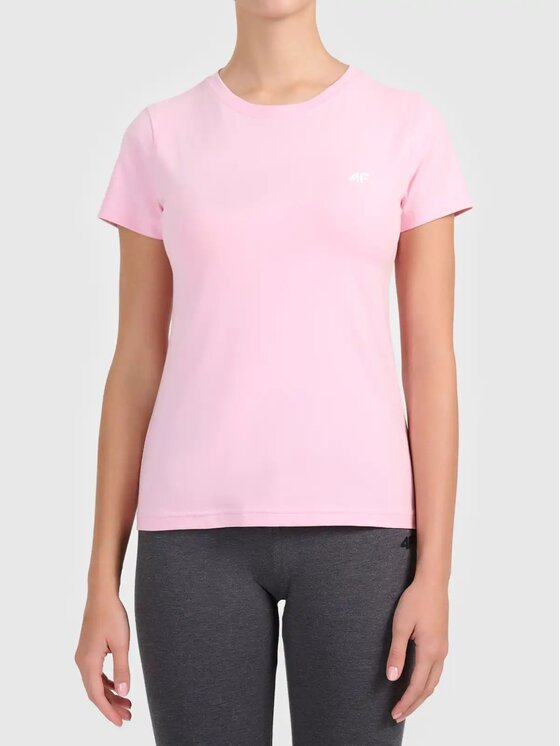 4F 4F T-Shirt 4FWAW26TTSHF3500-56S Růžová Slim Fit