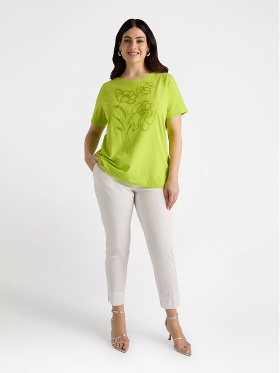 Fiorella Rubino Fiorella Rubino T-Shirt G394L008161N005 Żółty Regular Fit