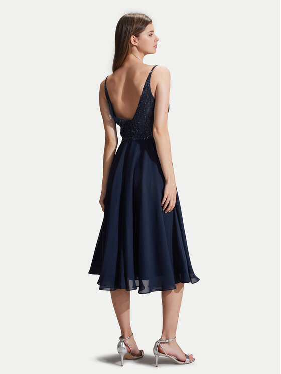 Hey Kyla Hey Kyla Rochie cocktail 5AC106HK Bleumarin Slim Fit