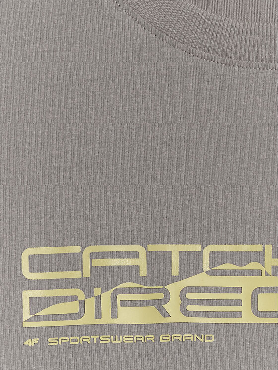 4F 4F T-Shirt TREKKING Szary Regular Fit