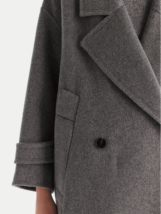 ViCOLO ViCOLO Palton de lână TF0050 Gri Regular Fit