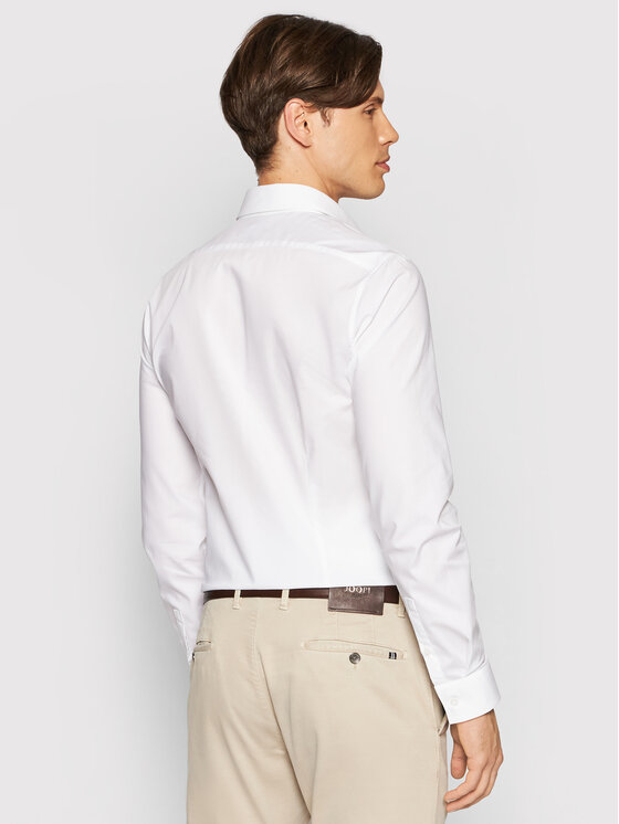 Calvin Klein Calvin Klein Πουκάμισο 2ply Poplin Stretch Slim Shirt K10K103025 Λευκό Slim Fit