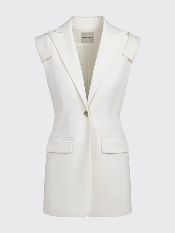 MARI PRETI MARI PRETI Gilet da completo Serene Bianco Regular Fit