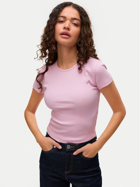 Vero Moda Vero Moda T-krekls Chloe 10306894 Rozā Slim Fit