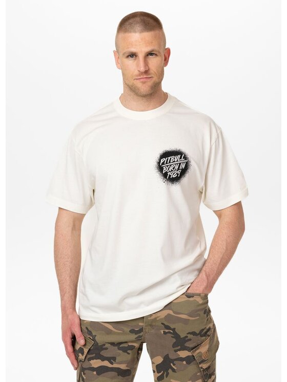 PITBULL PITBULL T-Shirt GRAFFITI Biały Regular Fit