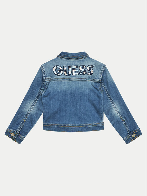 Guess Guess Kurtka jeansowa K4GL01 D4CA0 Granatowy Regular Fit
