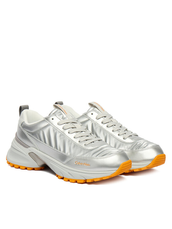 Calvin Klein Calvin Klein Sneakersy Hike Runner Lace Up Pearl Ny YW0YW02043 Strieborná