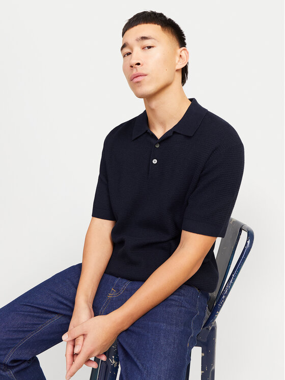 Jack&Jones Jack&Jones Polo marškinėliai Cooper 12271483 Tamsiai mėlyna Regular Fit