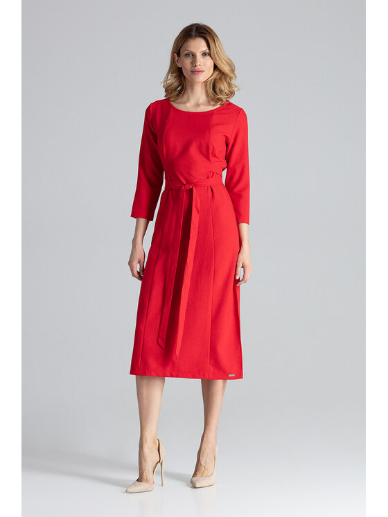 FIGL FIGL Φόρεμα M631 Κόκκινο Regular Fit