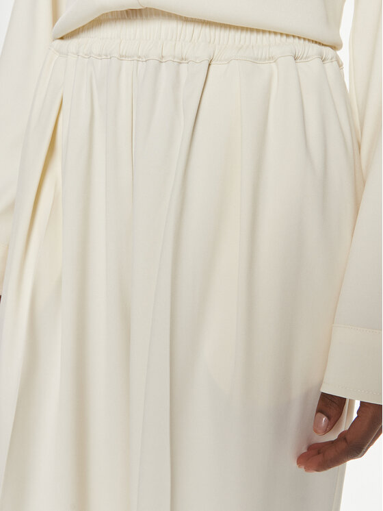 Samsøe Samsøe Samsøe Samsøe Bavlnené nohavice Julia F23100048 Écru Relaxed Fit