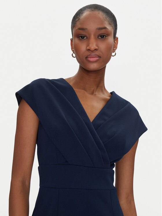 Rinascimento Rinascimento Sukienka koktajlowa CFC0122760003 Granatowy Regular Fit