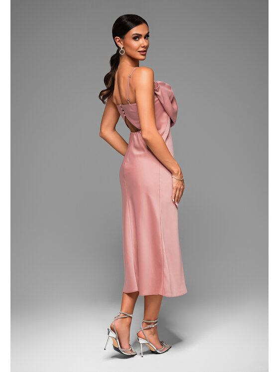 Ombre Ombre Sukienka wieczorowa LA-OM-DLR071 Różowy Regular Fit