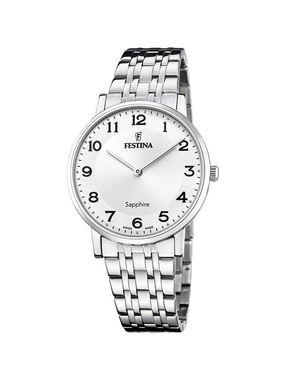 Festina Festina Zegarek F20045-1 Srebrny