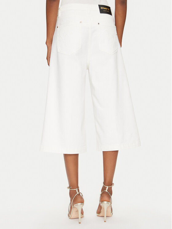MET MET Pantaloni culotte M10 138PT Alb Wide Leg