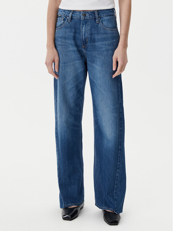 BOSS BOSS Jeansy Crossroad Super 50542511 Modrá Wide Leg