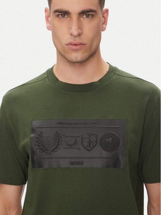 BOSS BOSS T-Shirt 50538112 Zielony Regular Fit