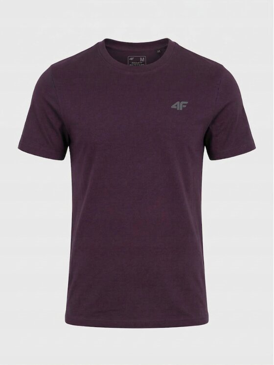 4F 4F T-Shirt Z-TTSHM3948-3-K Bordowy Regular Fit
