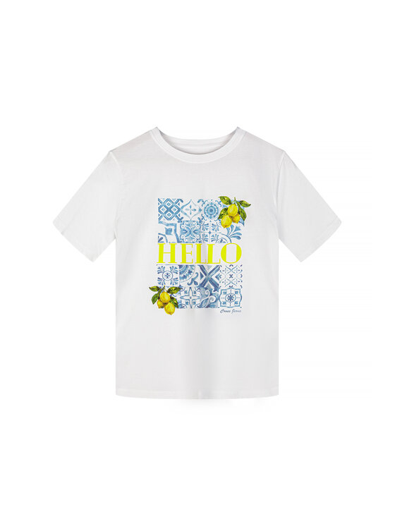 Cross Jeans Cross Jeans T-Shirt 56267-008 Biały