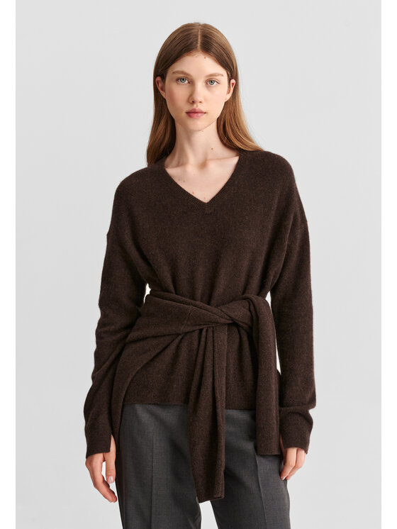 TATUUM TATUUM Sweter RETRA Brązowy Classic Fit