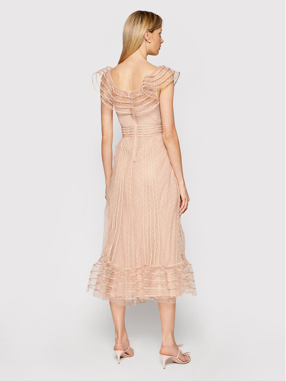 Red Valentino Red Valentino Официална рокля VR0VA17K Бежов Regular Fit