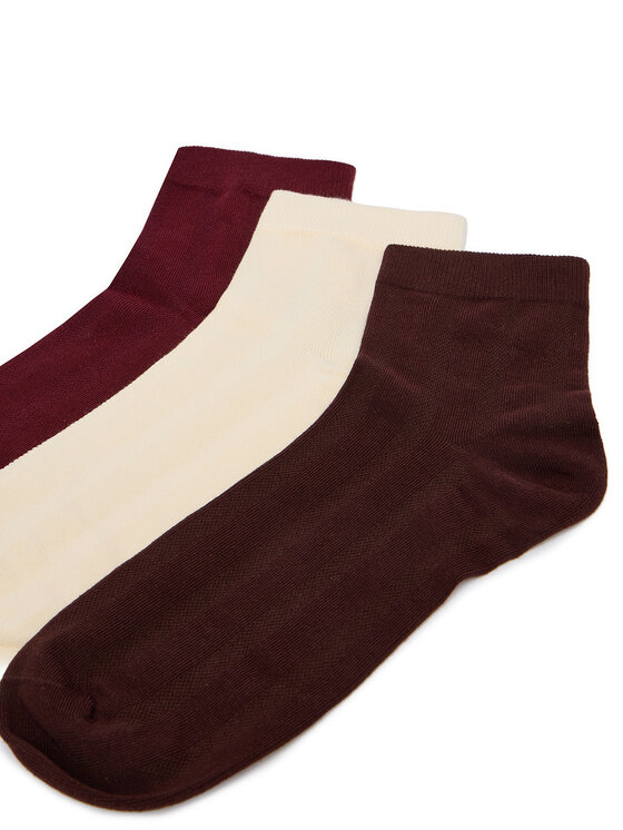 Nine West Nine West Kurze Socken CEO_BR_NW_25082_Z_AW25 (3 PACK) Dunkelrot