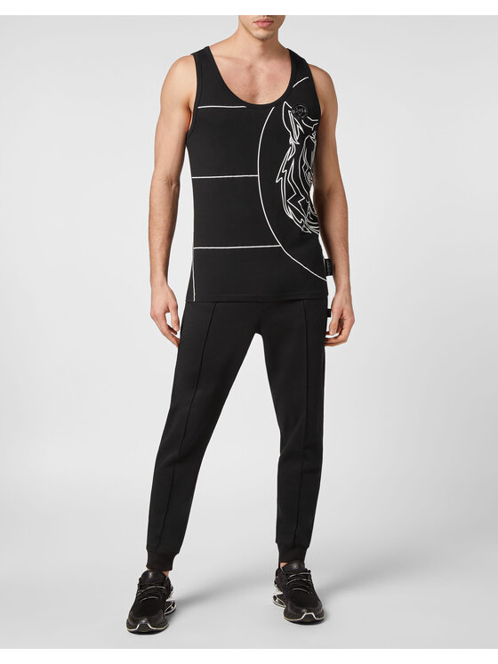Plein Sport Plein Sport Tank top 1783 Czarny Regular Fit