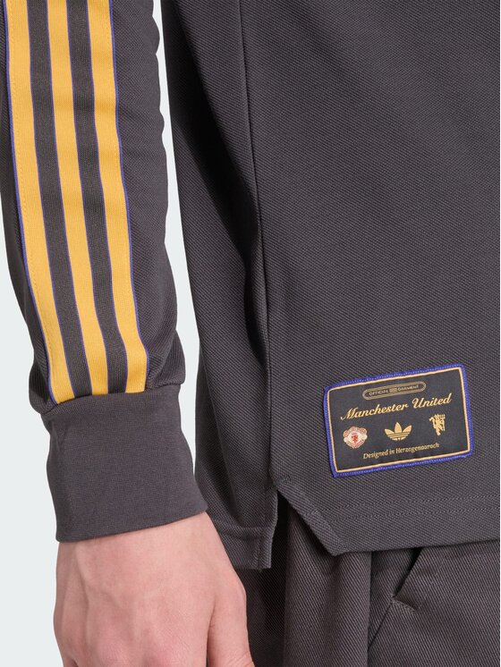 adidas adidas Polo Manchester United Terrace Icons Czarny Regular Fit