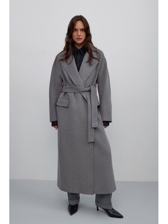 Estro Estro Παλτό ER00117898 Γκρι Loose Fit