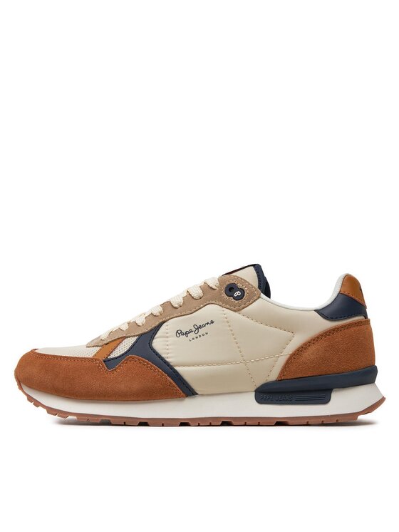 Pepe Jeans Pepe Jeans Sneakersy Brit Mix M PMS40006 Hnedá