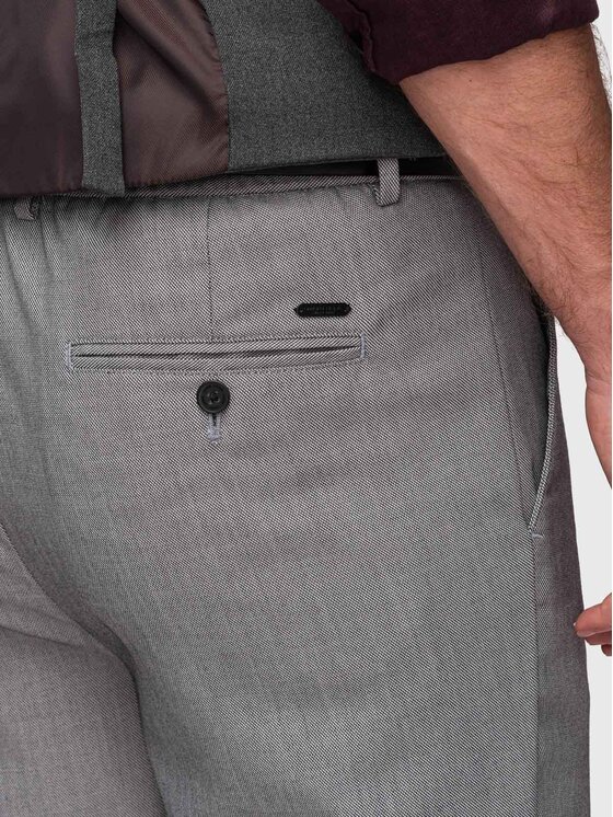 Ombre Ombre Chinosy P1525 Szary Chino Fit