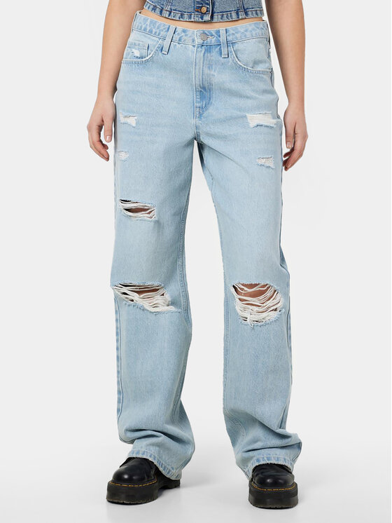 Noisy May Noisy May Jeans hlače Frilla 27030393 Modra Straight Fit