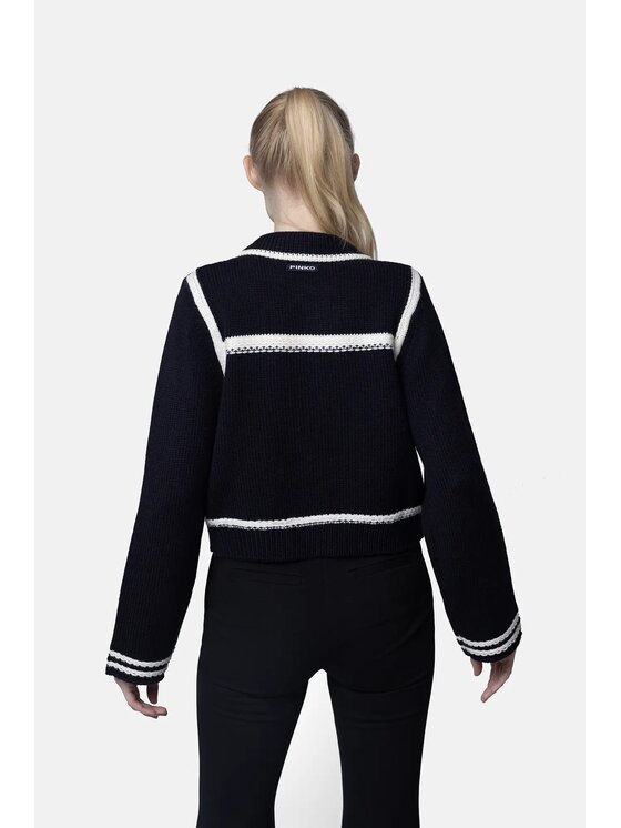 PINKO PINKO Kardigan Sulcis Biały Regular Fit