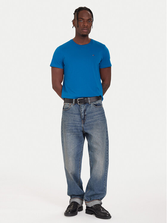 Tommy Jeans Tommy Jeans T-krekls DM0DM04411 Zils Slim Fit