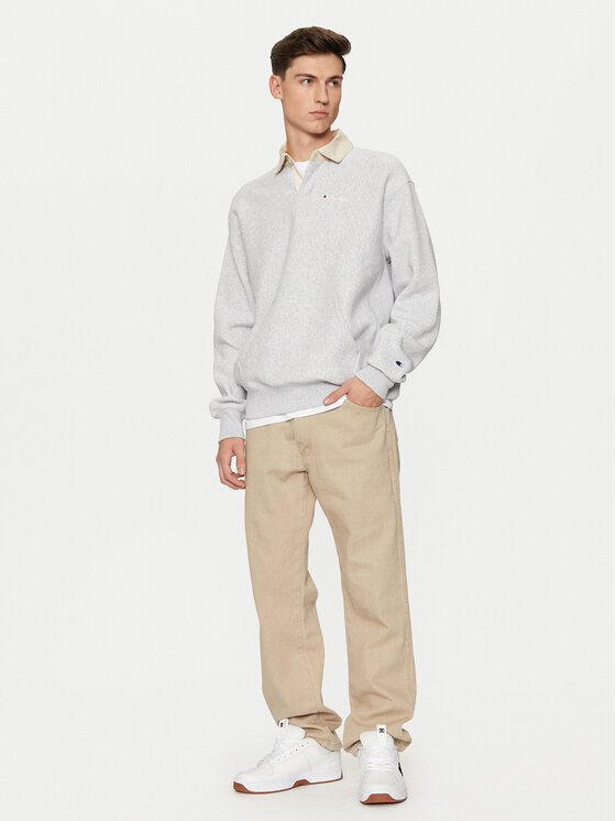 Champion Champion Majica dugih rukava 220708 Siva Relaxed Fit