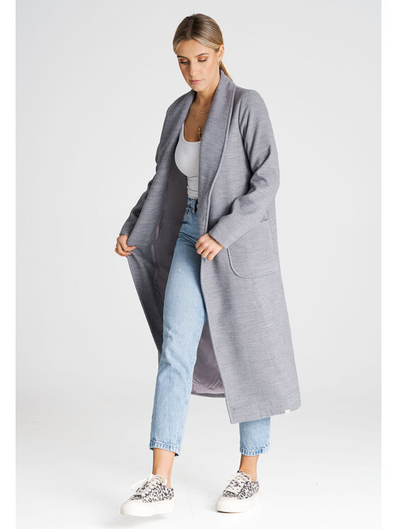 FIGL FIGL Παλτό M991 Γκρι Regular Fit