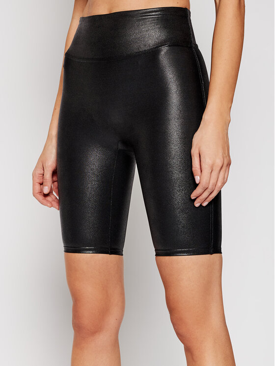 SPANX SPANX Nahkšortsid Faux Leather Bike 50173R Must Slim Fit