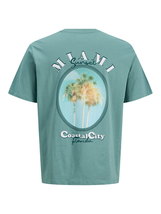 Jack & Jones Jack & Jones Majica City Photoprint 12288353 Zelena Regular Fit