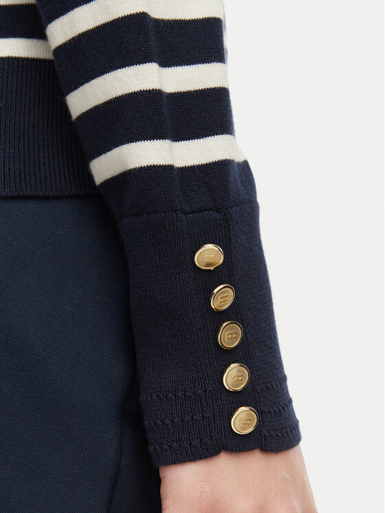 Tommy Hilfiger Tommy Hilfiger Sweter WW0WW40098 Granatowy Regular Fit