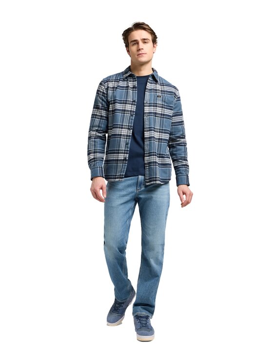 Lee Lee Koszula 112370574 Niebieski Relaxed Fit