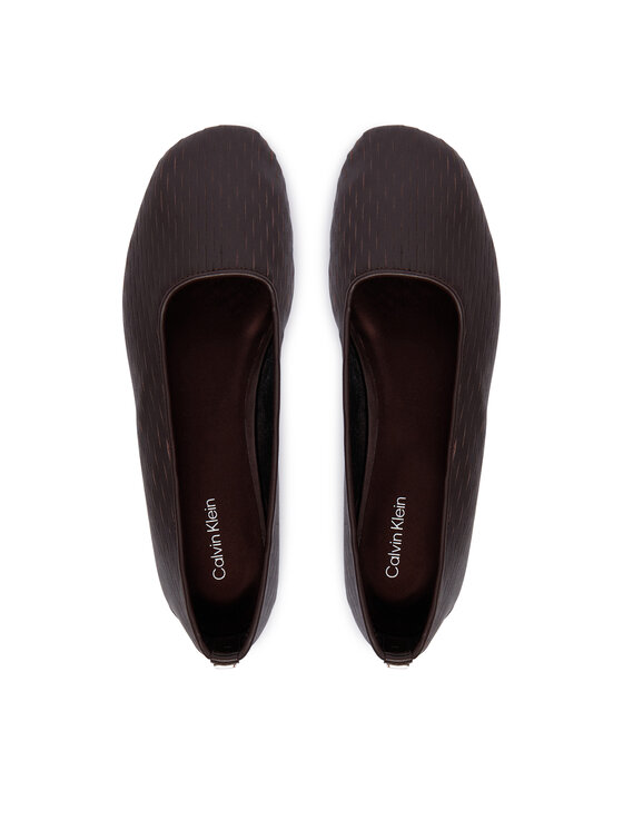 Calvin Klein Calvin Klein Ballerinas Oblique Ballerina Cut Lth HW0HW03033 Dunkelrot