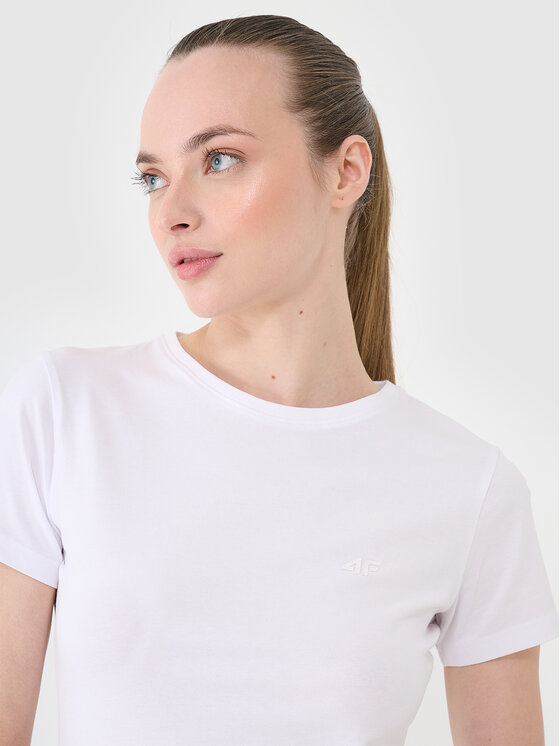4F 4F T-Shirt NOS Biały Slim Fit