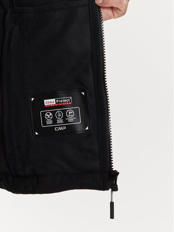 CMP CMP Nepremokavá bunda 39A5016 Čierna Regular Fit