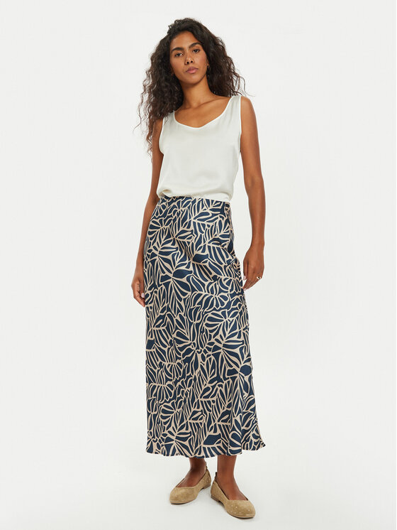 TATUUM Tatuum Midi sukně Satinola T2418.173B Tmavomodrá Regular Fit