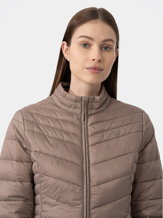 4F 4F Prijelazna jakna 4FAW23TDJAF224 Smeđa Slim Fit