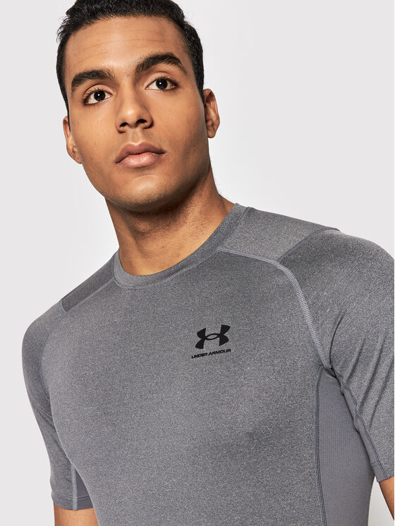 Under Armour Technisches T Shirt HeatGear 1361518 Grau Slim Fit Modivo