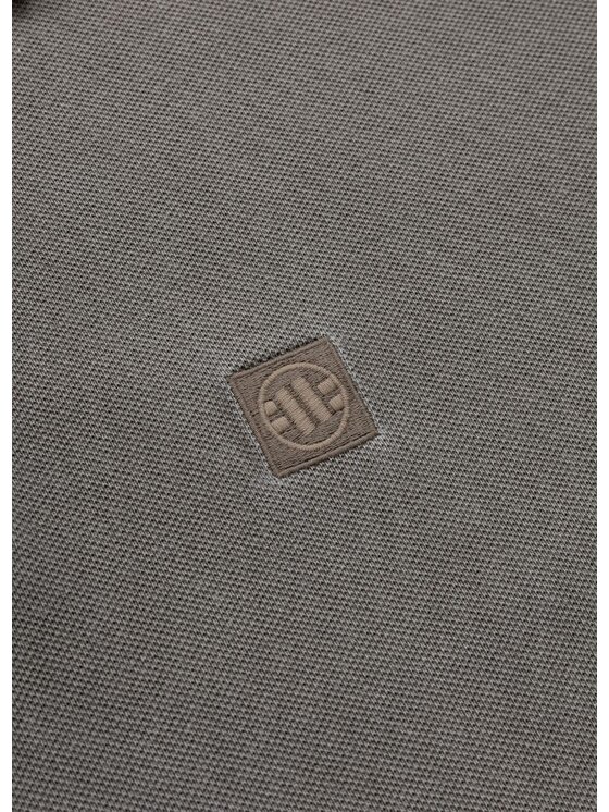 PITBULL PITBULL Polo Pique SMALL LOGO Brązowy Regular Fit