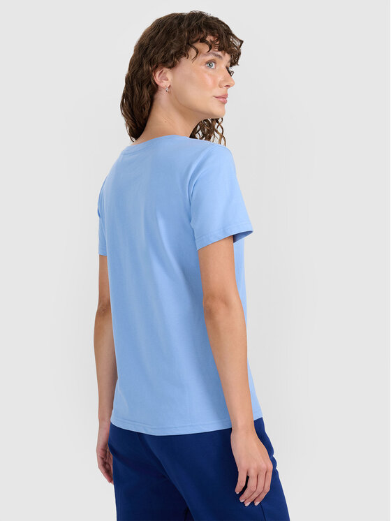 4F 4F T-Shirt FWMM00TTSHF2356-32S Niebieski Regular Fit