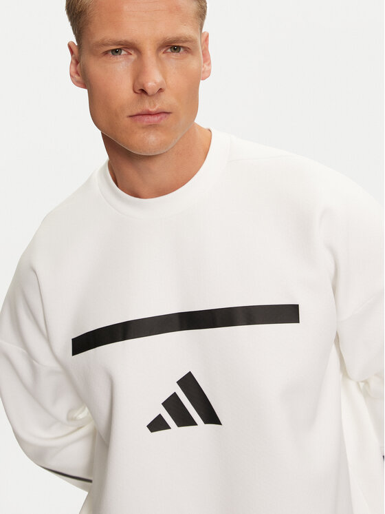 adidas adidas Mikina Z.N.E. JF2451 Bílá Loose Fit