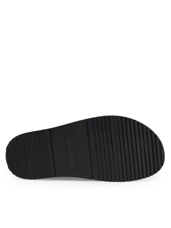 Tommy Hilfiger Tommy Hilfiger Sandali Leather Sporty Sandal FW0FW08799 Črna